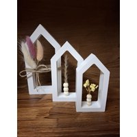 Haus, Häuser, Giessmasse, Raysin, Keraflott, Gips, Weiß, Deko Haus, Häuser, Giessmasse, Raysin, Keraflott, Gips, Weiß, Deko von Pusselei