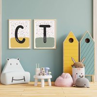 Personalisierter Scandi-Inspirierter Druck. Verschiedene Farben Erhältlich. Initialen Benutzerdefinierte Initial Wandkunst Personalisierter Scandi-Inspirierter Druck. Verschiedene Farben Erhältlich. Initialen Benutzerdefinierte Initial Wandkunst von PutANameOnItLtd