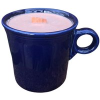 Kaffeeliebhaber Sojakerze Holz Docht Blau Kaffeetasse Geschenk Für Ihn Upcycled Wiederverwendbar Nachhaltiger Kaffee Sie Vatertag von PutaWickinItCandles