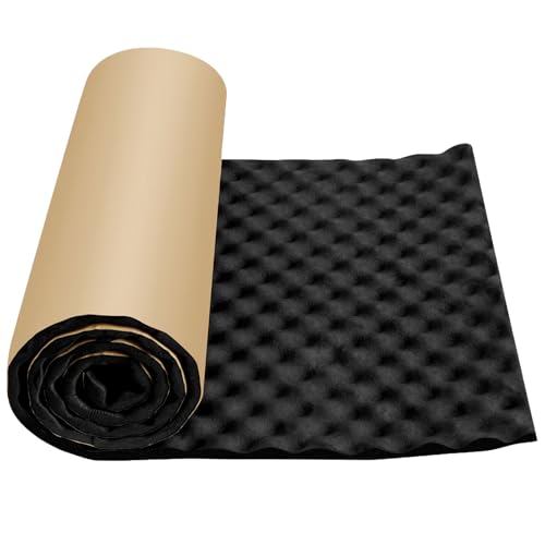 Putentfun 2 Rollen Dämmmatte Auto Schallschutzmatte Dämmung Isolierung Schallschutz Selbstklebend Raum Akustikschaumstoff Schall Matte Feuerfest, Feuchtigkeitsfest, Wasserdicht 200x50x2cm von Putentfun