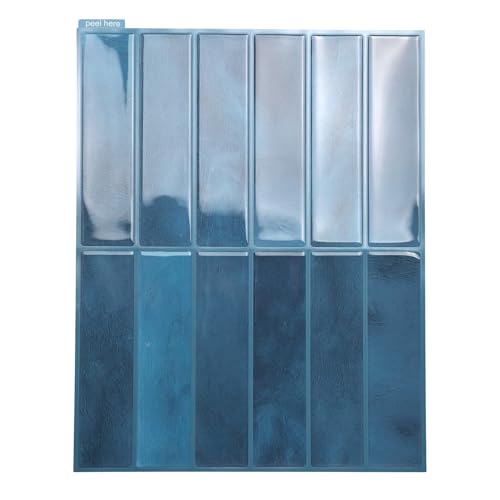 Putentfun Klebefliesen Küche, 10 Stück, 3D Fliesenaufkleber Fliesen Selbstklebend Metro Wandfliesen Küchenfliesen Selbstklebend Küchenrückwand Bad, 29 × 23 cm,Blau Putentfun Klebefliesen Küche, 10 Stück, 3D Fliesenaufkleber Fliesen Selbstklebend Metro Wandfliesen Küchenfliesen Selbstklebend Küchenrückwand Bad, 29 × 23 cm,Blau von Putentfun