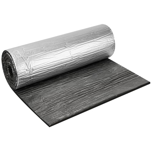 Putentfun Selbstklebend Dämmmatten 10mm/200x50cm=1m² Schallschutzmatte Dämmung Isolierung Schallschutz Feuchtigkeitsfest, Feuerfest Geeignet für Häuser, Rohre von Putentfun