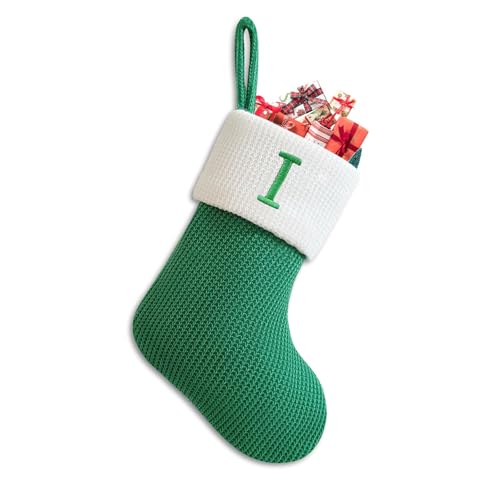 Putentfun Weihnachtsstrumpf Personalisiert Nikolausstrumpf 22 cm Weihnachtsstrumpf Füllung für Weihnachtsdekoration Christmas Stockings Weihnachtsbaum Kamin hängende Ornamente - e Grün I von Putentfun