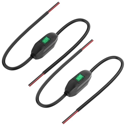Puthernm 0,5 M Inline -Kabelschalter 12 V 24 V/3A Schalten Sie Ein-/Aus -Kipphebelschalter mit Vorsteiger Beide Enden Grüne LED für Lampe 2PCs Puthernm 0,5 M Inline -Kabelschalter 12 V 24 V/3A Schalten Sie Ein-/Aus -Kipphebelschalter mit Vorsteiger Beide Enden Grüne LED für Lampe 2PCs von Puthernm