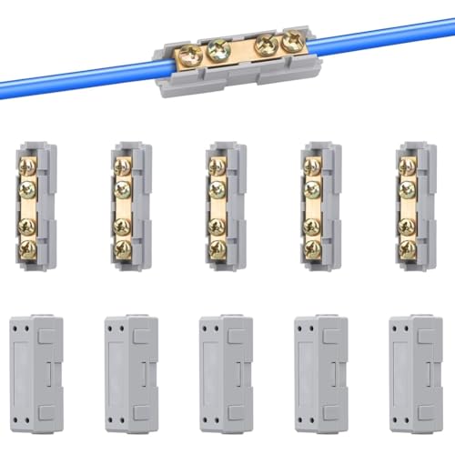 Puthernm 10-teiliges Steckverbinder-Set, 6 AWG, Verbindungsklemme für Verkabelung, 80 A, Anschlussklemme für Spleißverbindung Puthernm 10-teiliges Steckverbinder-Set, 6 AWG, Verbindungsklemme für Verkabelung, 80 A, Anschlussklemme für Spleißverbindung von Puthernm