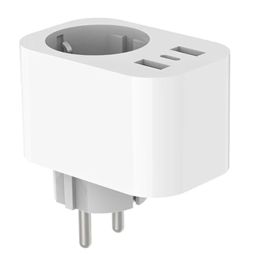 Puthernm 16A Tuya Smart-Steckdose mit PD Fast USB-Anschlüssen, Leistungsüberwachung, Timing und Countdown, Smart Home über Home, EU-Stecker von Puthernm