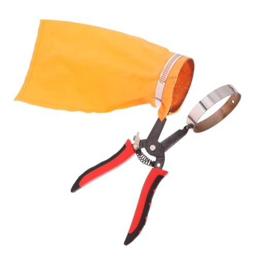 Puthernm Fruit Grabber Reachier Picker Fig Picker Picker Fruit Rechen für Blätter Obst Picker Tool Obst Bucket Berry Bucket von Puthernm