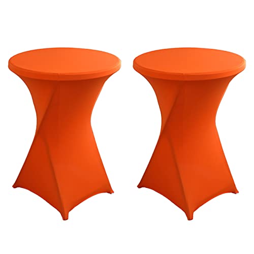 Putniu 2er Set Stretch Stehtisch Hussen, Stehtischhusse Ø 60 - 80cm, Elegante Tischhussen für Stehtische und Bistrotische, Pflegeleicht Abwischbar Schnelltrocknend (G, Ø 60cm/24inch) von Putniu