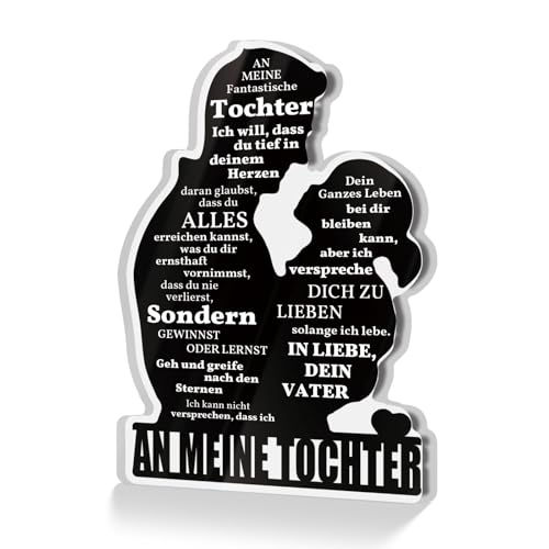 Putuo Decor Acrylschild An Meine Tochter – Geschenk vom Vater – Dekoratives Schild mit inspirierender Botschaft über Liebe und Lebensweg von Putuo Decor