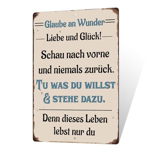 Putuo Decor Blechschild – Glaube an Wunder – Lebensweisheiten Wanddeko für Zuhause Putuo Decor Blechschild – Glaube an Wunder – Lebensweisheiten Wanddeko für Zuhause von Putuo Decor