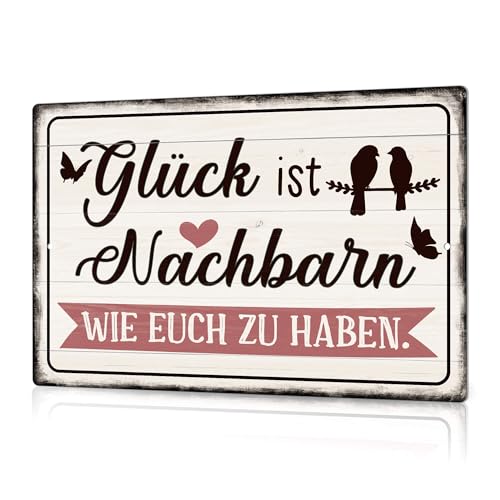 Putuo Decor Blechschild – Glück ist Nachbarn wie euch zu haben – Charmante Nachbarschafts-Deko Putuo Decor Blechschild – Glück ist Nachbarn wie euch zu haben – Charmante Nachbarschafts-Deko von Putuo Decor