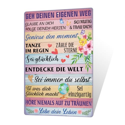 Putuo Decor Lebensweisheiten Metallschild – GEH deinen eigenen Weg – Motivierende Wanddeko mit Sprüchen – Weltkarte Deko für Büro & Zuhause Putuo Decor Lebensweisheiten Metallschild – GEH deinen eigenen Weg – Motivierende Wanddeko mit Sprüchen – Weltkarte Deko für Büro & Zuhause von Putuo Decor