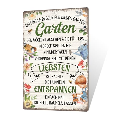 Putuo Decor Metallschild Gartenregeln – Offizielle Regeln für diesen Garten – Liebevolle Gartendeko mit Sprüchen Putuo Decor Metallschild Gartenregeln – Offizielle Regeln für diesen Garten – Liebevolle Gartendeko mit Sprüchen von Putuo Decor