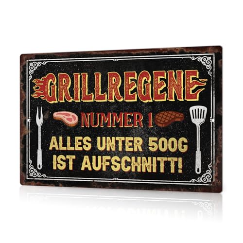 Putuo Decor Metallschild Grillregeln – Blechschild im Retro-Stil – Lustige BBQ-Deko für Garten, Terrasse oder Männerhöhle Putuo Decor Metallschild Grillregeln – Blechschild im Retro-Stil – Lustige BBQ-Deko für Garten, Terrasse oder Männerhöhle von Putuo Decor