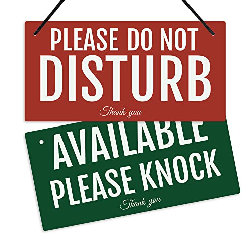Putuo Decor Schild mit Aufschrift "Available Please Knock" für Behandlung, Klinik, Toilette, Badezimmer, 25,4 x 12,7 cm, PVC von Putuo Decor