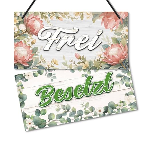 Putuo Decor Türschild Frei/Besetzt – Vintage WC-Schild beidseitig Bedruckt mit Blumenmotiv für Toilette Bad Büro Putuo Decor Türschild Frei/Besetzt – Vintage WC-Schild beidseitig Bedruckt mit Blumenmotiv für Toilette Bad Büro von Putuo Decor