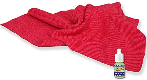 Putzen wie die Profis – Microfaser Sanituch 38×38 cm - Extra saugstarkes Reinigungstuch für Bad, WC & Haushalt - für Keramik, Edelstahl, Glas & Kunststoff - waschbar - inkl. Gratisprobe GlasRein von Putzen wie die Profis