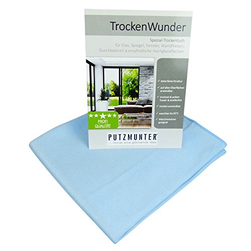 Putzmunter Das Trockenwunder Microfaser Glas-& Poliertuch 50x70cm blau von Putzmunter