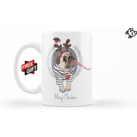 Lustige Mops Weihnachten Xmas Niedliche Kaffeetasse Geschenk Für Ihn Oder Sie Coole Hundeliebhaber Tasse Kaffeebecher Mit Mama Papa Weihnachtsmütze von PuuchRiga