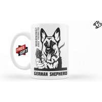 Lustiger Schäferhund Kaffeebecher Geschenk Für Ihn Sie Coole Hundemama Tasse Kaffeetasse Mit Welpen Rasse Geburtstagsgeschenk Warnbereich von PuuchRiga