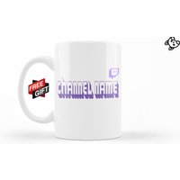 Personalisierte Twitch Channel Name Logo Tasse Streamer Merch | Geschenk Affiliate Partner Tv Cup Benutzerdefiniertes Kanallogo von PuuchRiga