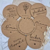 Korkuntersetzer Sprüche Oder Mit Wunschmotiv/Kochtopf Untersetzer Kochen Kork von PuukfineHandmade