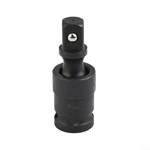 1/2 Zoll Schwarz Impact Universal Joint Stecknuss Set, Schlagschrauber Stecknuss Adapter, Gelenk 360 ° drehbarer Schwenkantrieb Adapter Handwerkzeug von Puupaa