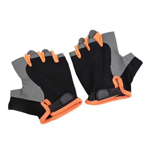 Atmungsaktive Halbfinger-Handschuhe für Motorrad und Sport, rutschfestes Design für Damen und Herren (L) von Puupaa