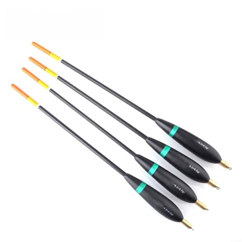 Balsaholz-Angelpose 4er-Set mit 360-Grad-Drehgelenk und Kupferkomponenten für verbesserte Schnurhandhabung und optimales Sinken (A-4 Stück) von Puupaa