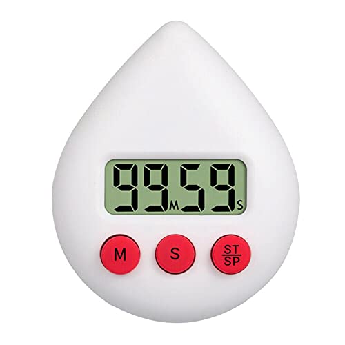 Digitale Duschuhr mit wasserdichtem Timer, energiesparender Wecker für Zuhause, Weiß von Puupaa