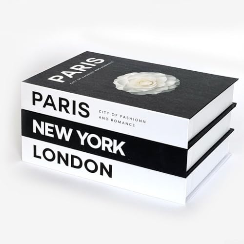 Fashion Decorative Book, Fake Books Decor Simulation Books Display Luxury Decorative Book Designer (3 Pieces) von Puupaa