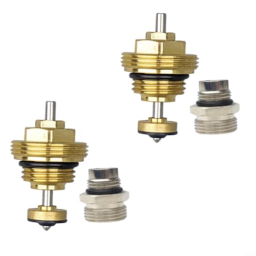 Fußbodenheizungskrümmer Messing Rücklaufbolzen Ventil Kernventil mit Gewindeteil M30 x 1,5 für UFH Stellantrieb Fußbodenheizung Spreader (2 Set) von Puupaa