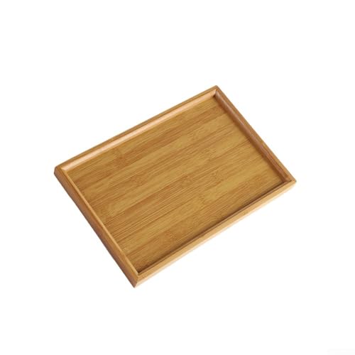 Holz-Bambus-Tablett rechteckiges Geschirr-Serviertablett Lebensmittel-Obstteller Tee-Servierplatte Lebensmittelaufbewahrung Serviertisch für Party Teebar (33 x 22 cm) von Puupaa