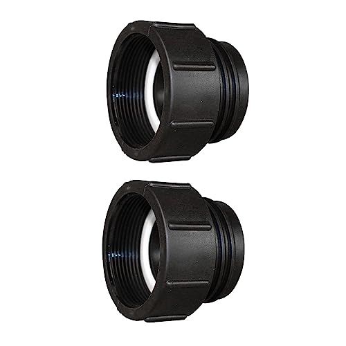 IBC Tankadapter, 5,1 cm (2 Zoll), Feingewinde auf Grobgewinde, S60 x 6, Behälter-Tank-Anschluss, Ersatz für Haus, Garten, Wasseranschlüsse, 2 Stück von Puupaa