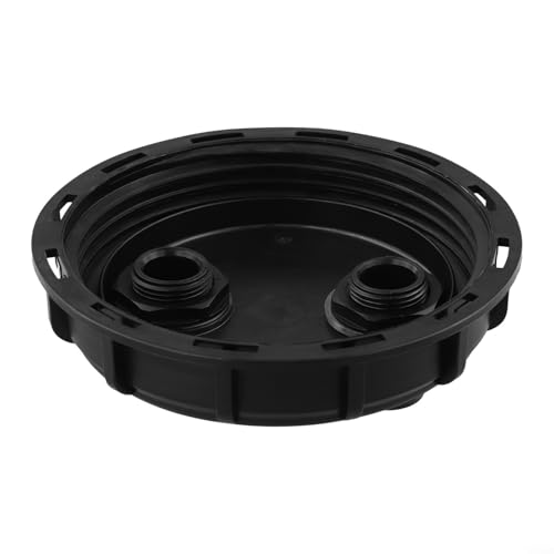 IBC-Tankadapter mit Außengewinde, 2,5 cm (1 Zoll), für DN150/163 mm IBC-Tanks und zuverlässige Kunststoffkappe (2 Löcher) von Puupaa