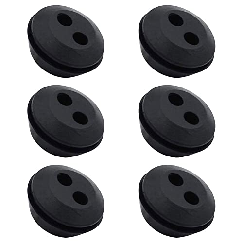 Kraftstofftank-Gummitüllen, 2-Loch-Gasschneider, Benzin-Tank-Tülle, Universal-Kraftstoffleitung, Rohrdichtungs-Set für Freischneider, Trimmer, Rasenmäher, Teile, 6 Stück von Puupaa
