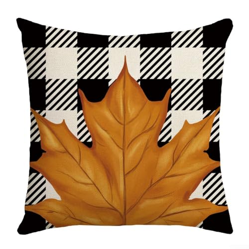 Lebendiges Paar dekorative Kissen in einem lustigen Herbstthema, perfekte Note für Ihre Couch (D) von Puupaa