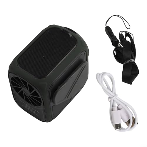Leichter tragbarer Taillenventilator mit 4000 mAh Akku für Kühlung im Freien (grün) von Puupaa