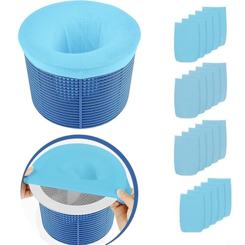Pool Skimmer Socken, elastisches Nylonmaterial, kompatibel mit Standard-Pool-Skimmern, einfach zu bedienen, 10/20er-Pack (20 Stück) von Puupaa