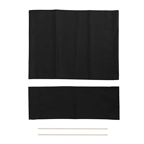 1 Set Director-Stuhlhussen, strapazierfähig, waschbar, Ersatz-Sitzbezug, Segeltuchbezug-Set für Regiestuhl, Schwarz von Puupaa