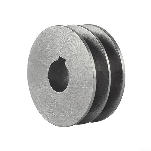 1 x Keilriemenscheibe Typ A, Doppelschlitz-Riemenscheibe Motor Gusseisen Dia Elektrowerkzeug Zubehör (58 x 30 x 19 mm) von Puupaa
