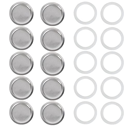 10 Stück 1/2/3/6/9/12 Tassen Silikagel-Dichtung für Ring mit 10 Filtern, Ersatz für Kaffee, Espresso, Kochtopf, Zubehör, 1 Tasse + Sieb 10 Stück 1/2/3/6/9/12 Tassen Silikagel-Dichtung für Ring mit 10 Filtern, Ersatz für Kaffee, Espresso, Kochtopf, Zubehör, 1 Tasse + Sieb von Puupaa