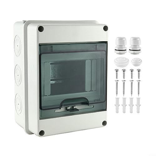 Puupaa 1PC Aufputz Verteilerkasten Outdoor IP65 Wasserdicht Sicherungskasten 1 Reihe 5 Module für Garten Feuchtraum von Puupaa