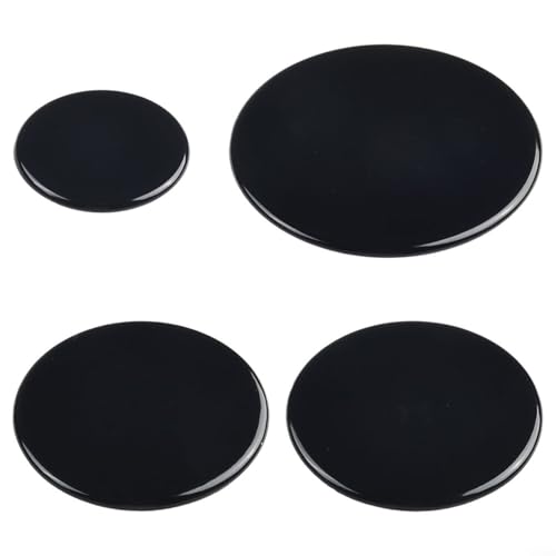 Brenner Crown Flame Cap Kit, 4 Set Herd Gasherd Brenner Flamme Cap Deckel Kit mit 1 x 55 mm Kappe + 2 x 75 mm Kappe + 1 x 100 mm Kappe (flach) von Puupaa