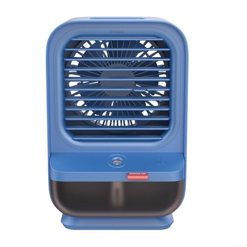 Puupaa Desktop Air Cooler Humidifier Spray Fan USB Powered Portable Water Cooling Air Conditioner Small Quiet Personal Misting Fan for Home Office Desk (Blue) von Puupaa
