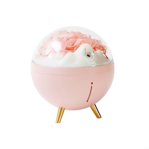 Puupaa Diffusor für ätherische Öle, 260 ml, kleiner USB-Luftbefeuchter für ätherische Öle, Luftbefeuchter mit LED-Lichtern, 2 Sprühmodi, automatische Abschaltung (Rosa) von Puupaa