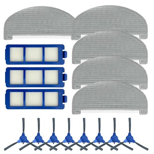 Puupaa Ersatz-Zubehör-Set für für RoboVac G40/G40 Hybrid+ Staubsauger-Ersatzteile, 5 Wischtücher, 3 Filter, 8 Seitenbürsten von Puupaa