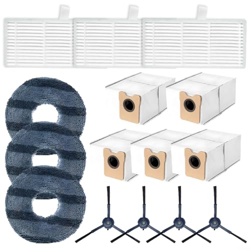 Puupaa Ersatzteile für Eufy für Omni C20 Roboterstaubsauger, Zubehör 4 Seitenbürsten, 3 Filter, 3 Wischtuch, 5 Staubbeutel von Puupaa