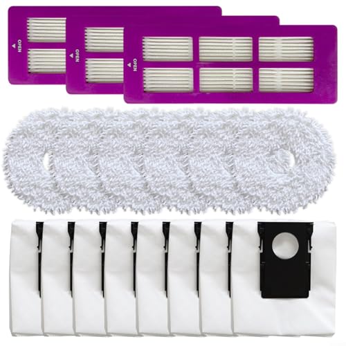 Puupaa Ersatzteile für Eureka J15 Pro für Ultra Saugroboter, Zubehör 3 Hepa-Filter, 6 Wischtuch, 8 Staubbeutel von Puupaa
