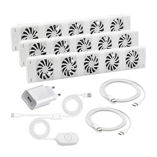 Puupaa Heizkörper Ventilator, Smartes Heizgebläse für Heizungen, Langlebiger Heizverstärker für Unterheizungen und Heizkörpe - Spart Energie und erhöht die Heizeffizienz(TRIO-SET) von Puupaa